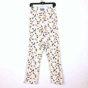 Vintage dog print pajama pants